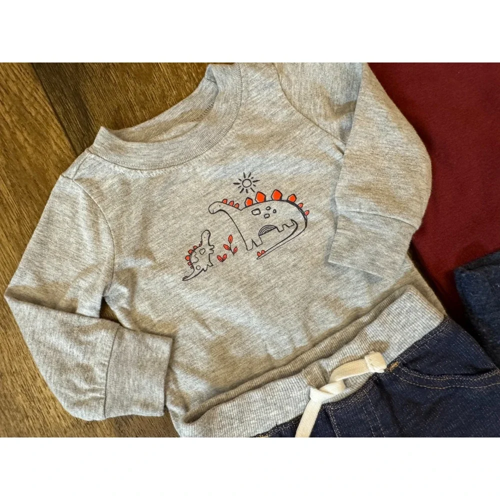 Baby Boy 3 Months Outfits Jeans Pants Long‎ Sleeved Bpdysuits Shirts Clothes Lot